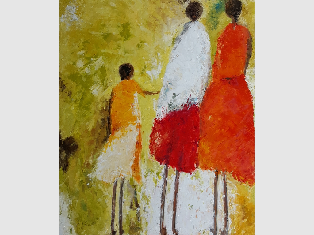 Young Girls I, oil on canvas 120x100cm - SOLD
