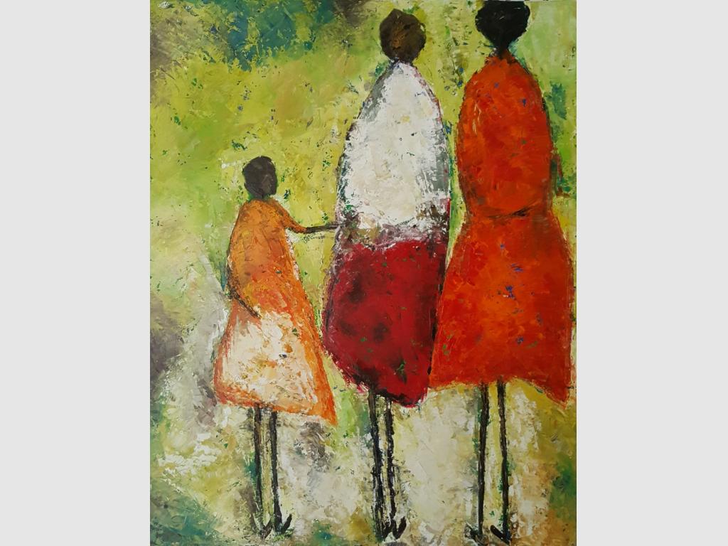 Young Girls II,  oil on canvas 100x80cm - SOLD 